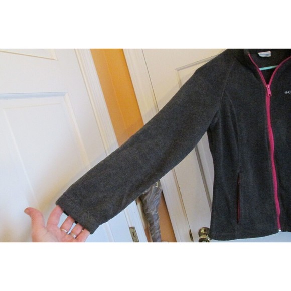 Columbia Women' Gray Full Zip Long Sleeve Zippered Pockets Fleece Jacket Size S - Picture 3 of 10